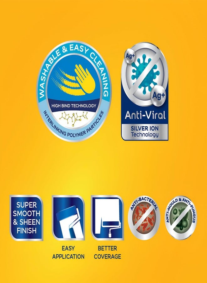 ديولكس دهان دولوكس سوبر كلين الداخلي للجدران | لمعان هادئ ولمسة نهائية غنية | قابل للغسل وسهل التنظيف | دهان متين ذو أساس مائي، أزرق فاتح (1 لتر، أكوا تينت/ جزر المالديف الرقيقة) - Image 2